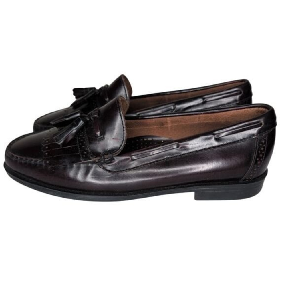 Bass Weejuns Kiltie Tassel Loafers‎ Men 10.5B Burgundy Preppy Old Money Academia
